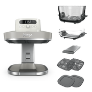 Ninja Crispi® Pro 6-in-1 Glass Air Fryer in Stone and Gold